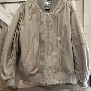 Topshop Tan Bomber Jacket